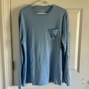 vineyard vines Long Sleeve Blue Christmas Tshirt Size Medium